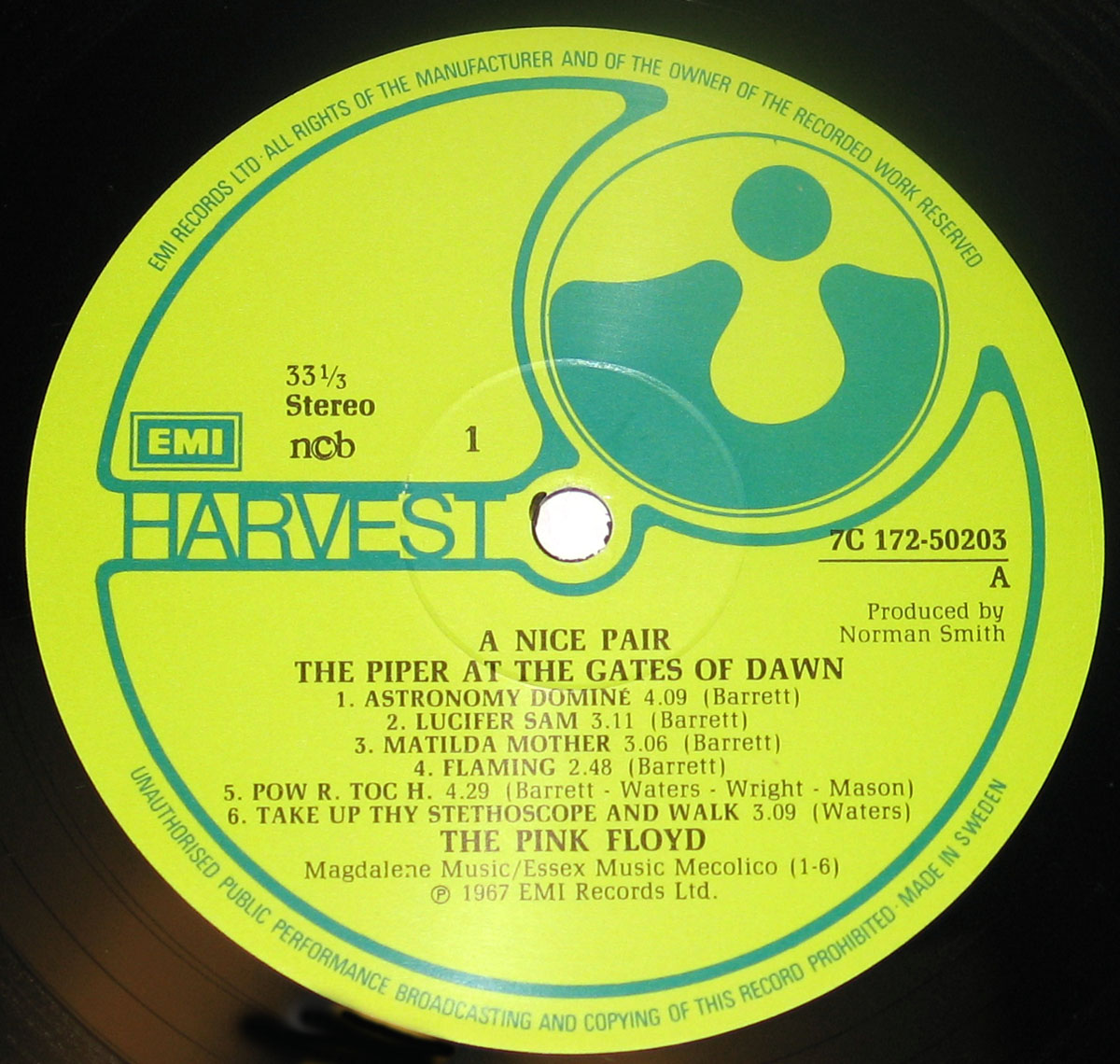 High Resolution Photo #2 PINK FLOYD Nice Pair Sweden 